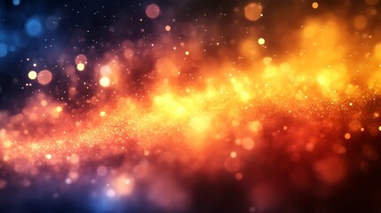 Obraz premium Abstract Sparkling Lights Background With Warm And Cool Tones