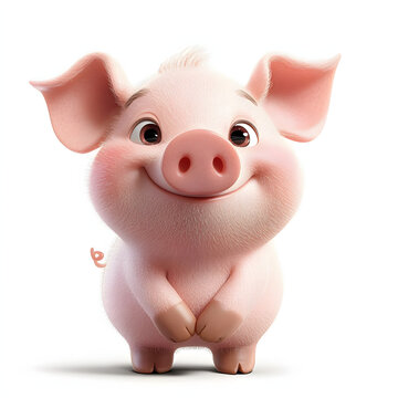 recommend clip art: cute pig cartoon 3D