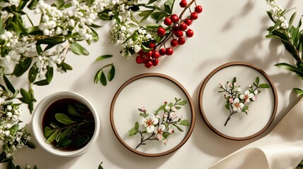Beautifully Designed Handmade Coasters with Floral Theme