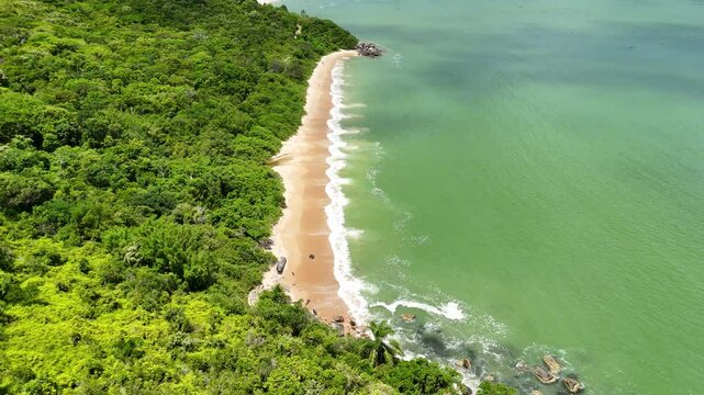 Cardoso Beach, Costeira de Zimbros Trail - Parque Natural Municipal Costeira de Zimbros - Bombinhas, Santa Catarina, Brazil