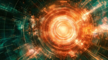 Vibrant Light Layers in Time and Trading Concept