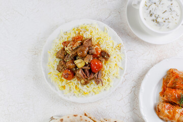 A traditional meal of Azerbaijan Qara for plov or ash.