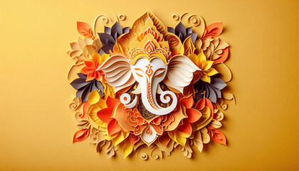 abstract art of Hindu lord Ganesha