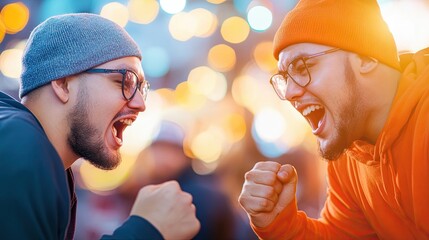 Heated Confrontation Unfolds During a Chaotic Bar Fight in the Heart of the City at Night