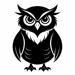 owl on white background