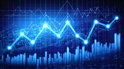Financial chart digital screen, business background. data analysis, economic graph, market investment strategy, technology intelligence, currency trading progress.
