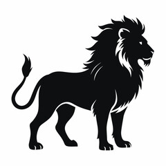 Silhouette of a lion