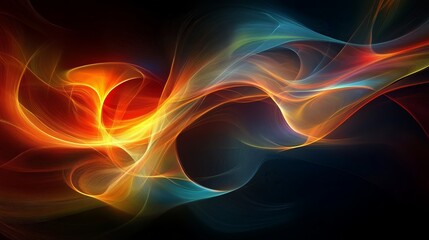 Obraz premium Abstract fiery swirls, energy, motion, dynamic background