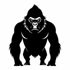 Silhouette of a gorilla