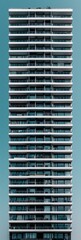 Vertical Abstract Highrise Tower Block Building Illustration in Modern Design