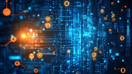 Obraz premium Abstract digital circuit board background