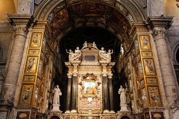 Basilica di Santa Maria del Popolo. Roma, Italia