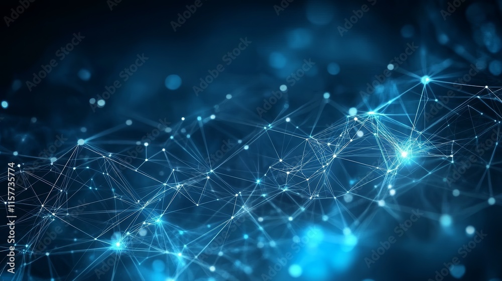 Aufkleber Abstract network connection background