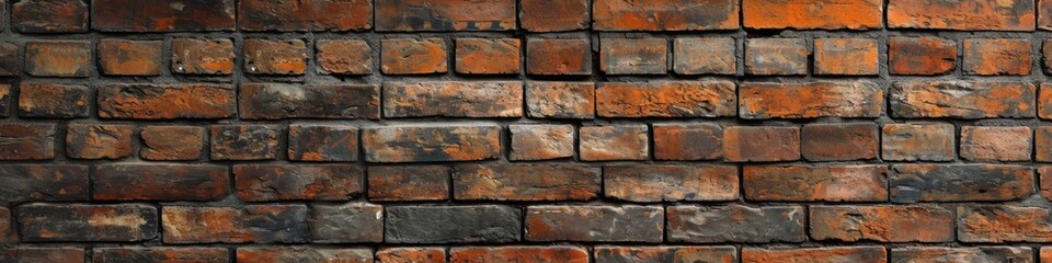 Fototapeta premium Vintage Brick Wall Texture Background with Grunge Pattern and Retro Vibe