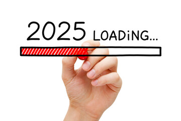 New Year 2025 Loading Progressbar Concept