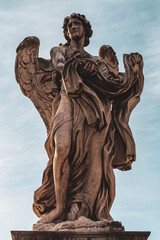 Statua su Ponte Sant'Angelo. Roma, Italia