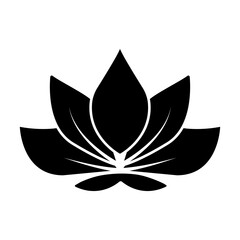 Lotus plant symbol. Spa and wellness theme design element
