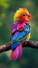 rainbow fantasy bird