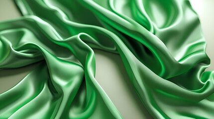 green silk background A green silk curtain