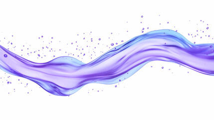 Isolated periwinkle colored slime flowing through a narrow tube on a white background, viscous fluid, laboratory experiment, laboratory tool, fluid transfer. Velutinous. Illustration