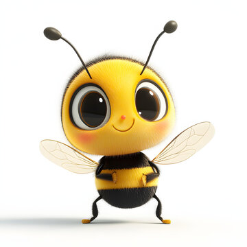 cute bee cartoon 3D