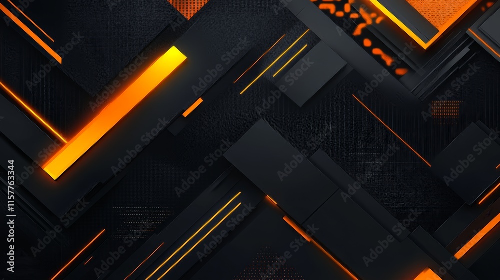 Aufkleber Abstract background with dark and orange lines. Modern and stylish design.