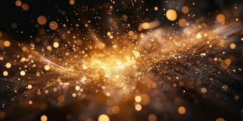 cosmic particles dissolve into luminous radiant designs., Generative AI