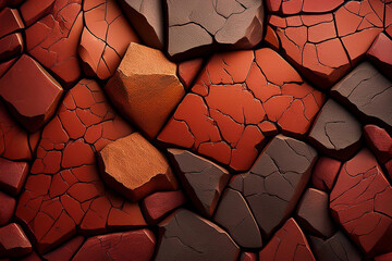 Textura de roca volumétrica con grietas. Fondo de piedra negra con espacio de copia para diseño.
e