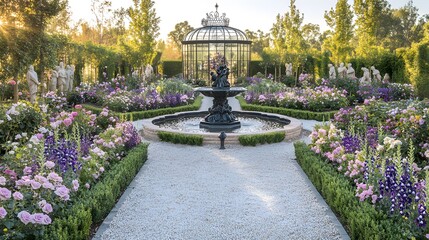 Obraz premium Charming Victorian Flower Garden