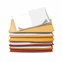 School Supply Icon: Paper Document File Vector Illustration for Education