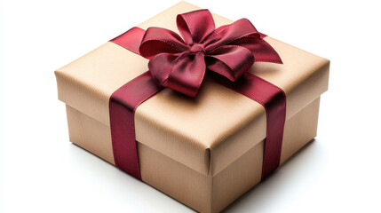 Obraz premium Festive Unpacked Gift Box with Elegant Red Ribbon for Celebrations and Occasions
