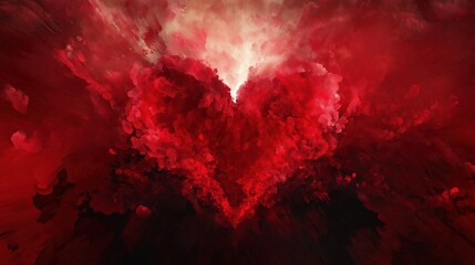 Red heart abstract background