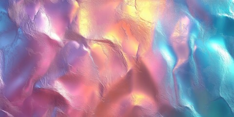 Iridescent abstract texture with vibrant pastel hues, perfect for wallpapers, backgrounds, and artistic overlays.

