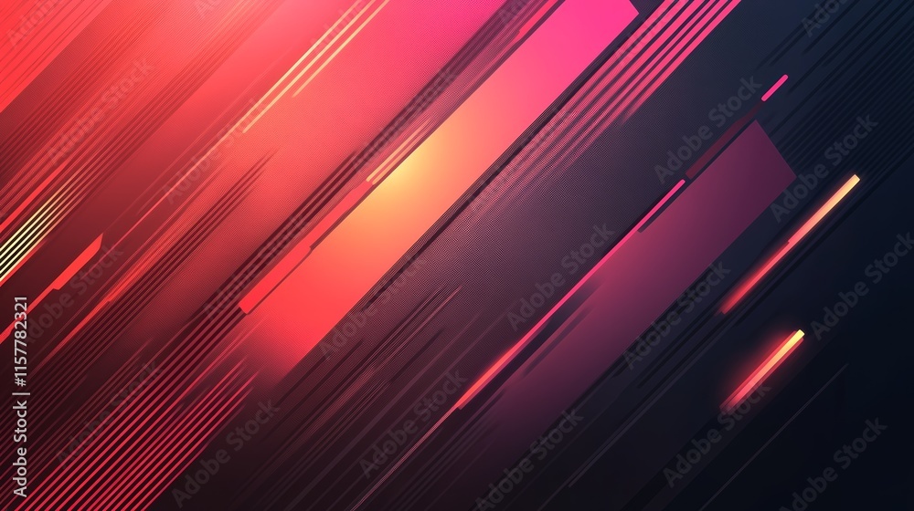 Poster Abstract red and black diagonal lines background