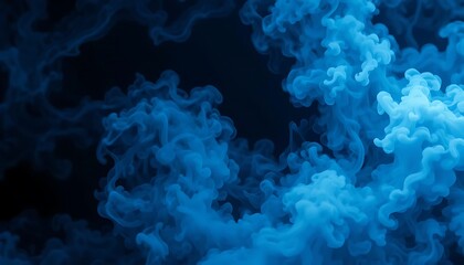 Mystery Blue Fog Texture Overlays for Text or Space | Smoke Chemistry Effect Stock Illustration