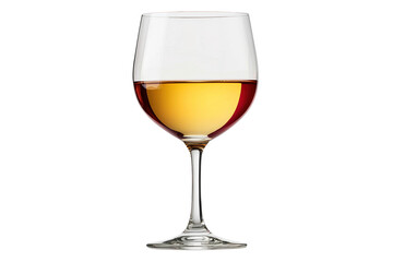 Elegant red and white wine glass on a transparent background showcasing vibrant colors