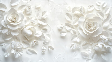 "Elegant White Floral Pattern Wedding Backdrop – Perfect for Ceremonies, Receptions, and Special Occasions."

