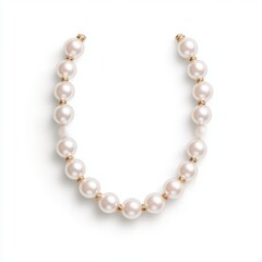 Fototapeta premium Elegant pearl necklace showcasing lustrous pearls, perfect for enhancing any outfit or as a timeless gift.