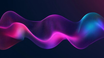 Abstract flowing wave, vibrant colors, digital art.