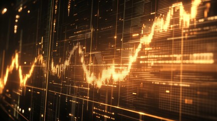 Rising Gold Market Trends in Digital Financial Chart