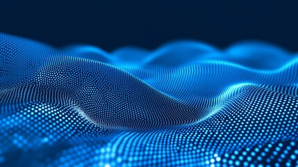 Abstract blue digital wave background