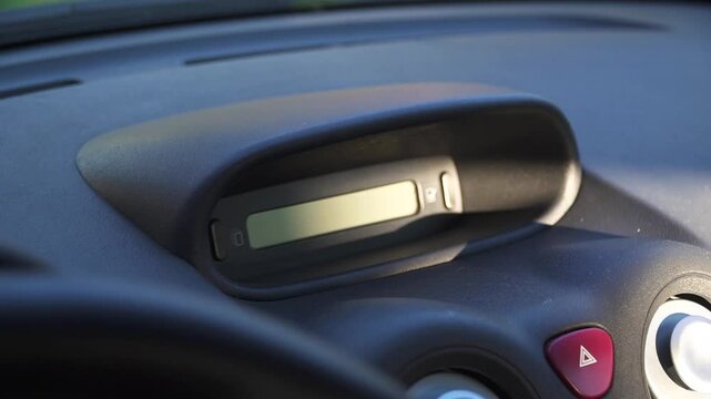 Information display on the dashboard of the car