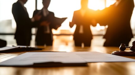 Professional Legal Team Reviewing Patent Filings