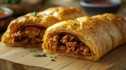 Scrumptious Baked Pastry with Savory Filling