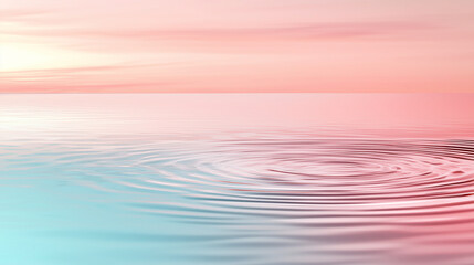 Serene Ripples on Calm Water Under a Pastel Gradient Sky