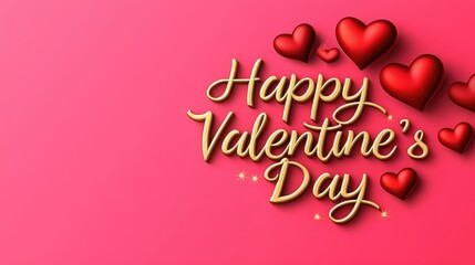 Naklejka premium Celebrating valentine's day with love hearts festive graphics romantic atmosphere colorful viewpoint cheerful concept