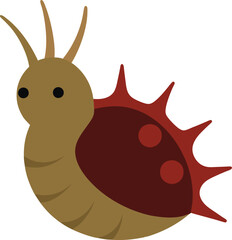 Spiky Antler Snail Clithon Diadema Exotic Aquatic Illustrations for Creative Projects