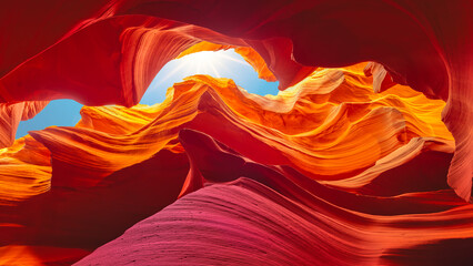 Abstract colorful Antelope CANYON - travel and art concept © emotionpicture