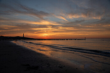 Fototapeta premium Abendrot an der Nordsee