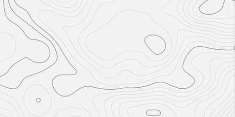 The black grey on white contours vector topography stylized height of the lines. The concept of a conditional geography scheme and the terrain path. Ultra wide. Map vector terrain Illustration.
